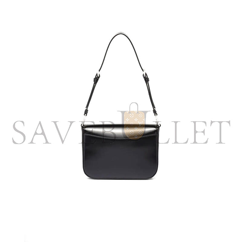PRADA BRUSHED LEATHER SHOULDER BAG 1BD308 (21*15*6cm)